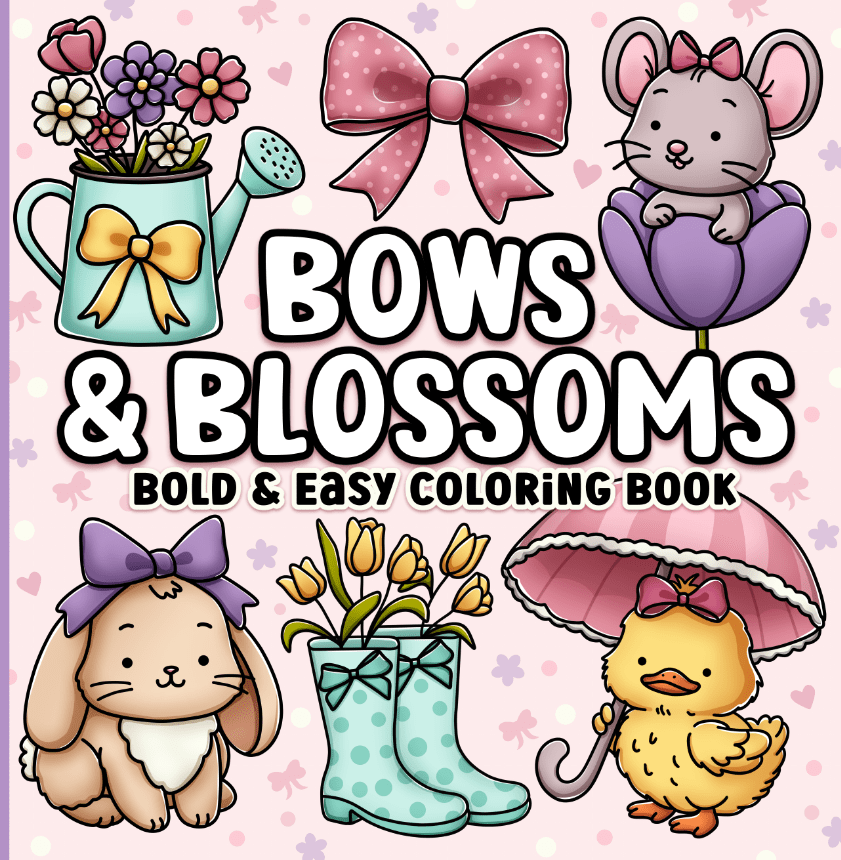 Bows & Blossoms Bold and Easy Coloring Book