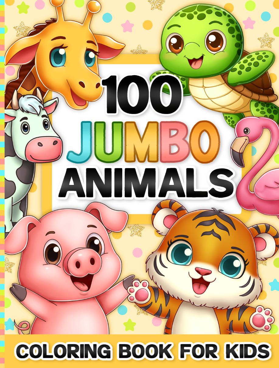 100 Jumbo Animals Coloring Book for&nbsp;Kids