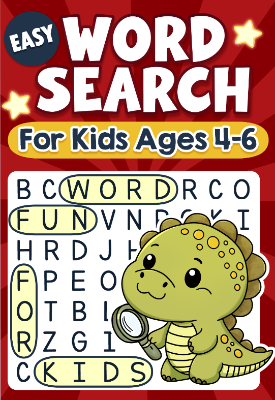 Easy Word Search for Kids Ages&nbsp;4-6
